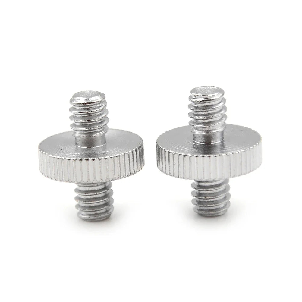 1/4"-20 Male Double-Head Threaded Screw Adapter 2-Pack Threaded Screw Adapter Qme