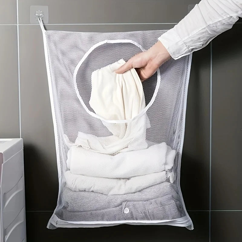 Wall-Mounted Laundry Basket | Hanging Organizer for Bath & Dorm Laundry Basket Qme