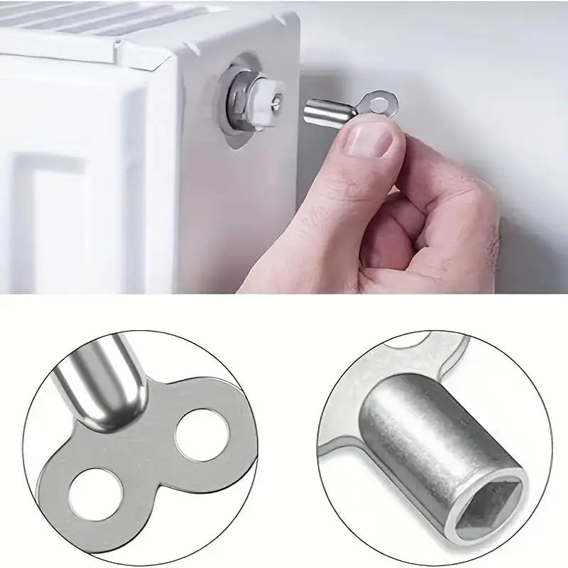 Zinc Alloy Radiator Bleeding Key – Square Socket Air Vent Tool Radiator Bleeding Key Qme