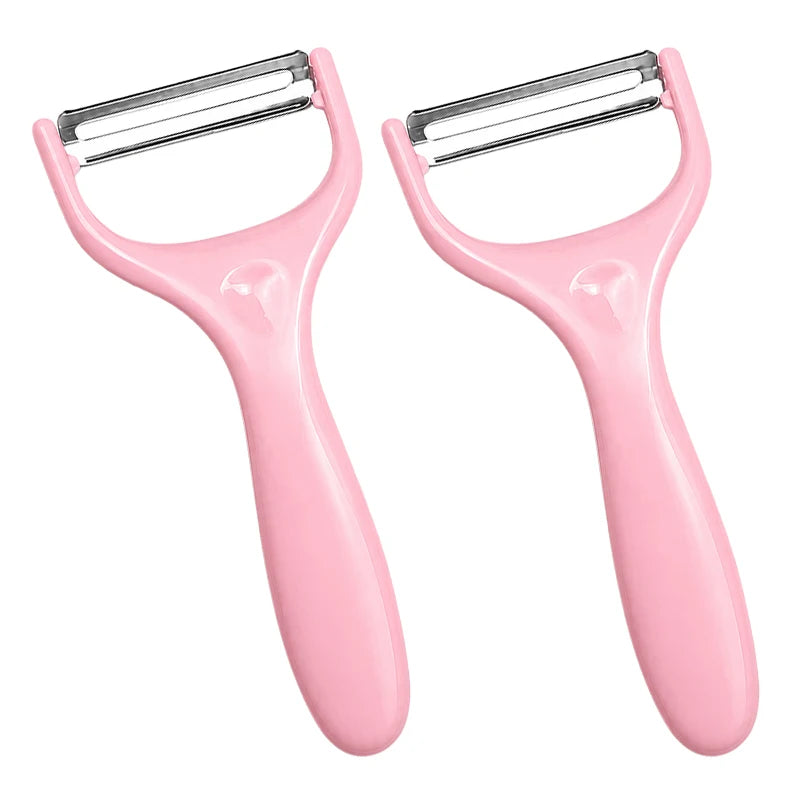 Y-Shaped Vegetable Peeler – Sharp Stainless Steel Comfort Grip Vegetable Peeler Qst pink-2pcs