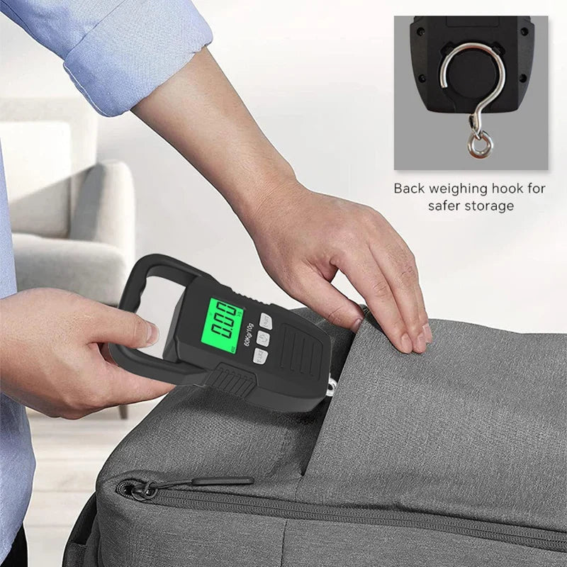 Portable Digital Hanging Scale 60kg – USB Rechargeable LCD Digital Hanging Scale Qme