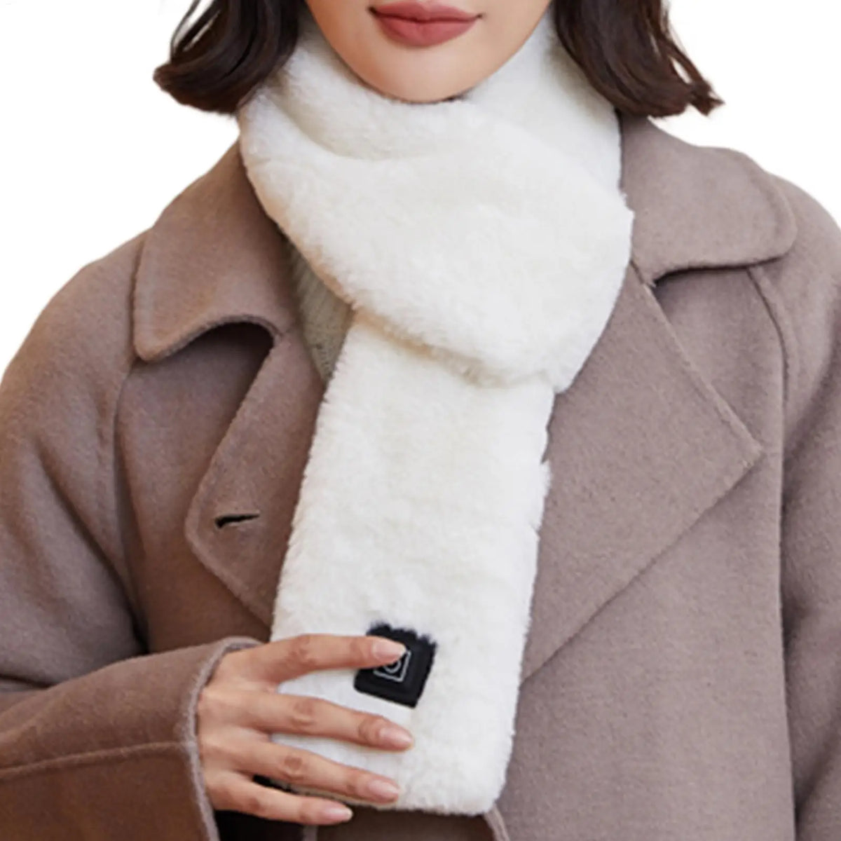 USB Electric Heated Scarf – Soft Neck Wrap, 3 Heat Settings Heated Neck Wrap Qme