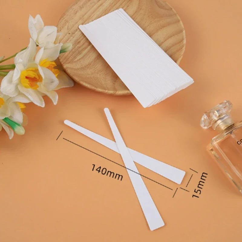Flower Shape Essential Oil Tester Paper Strips 100 Pcs Aromatherapy Tester Strips Qme 4EA