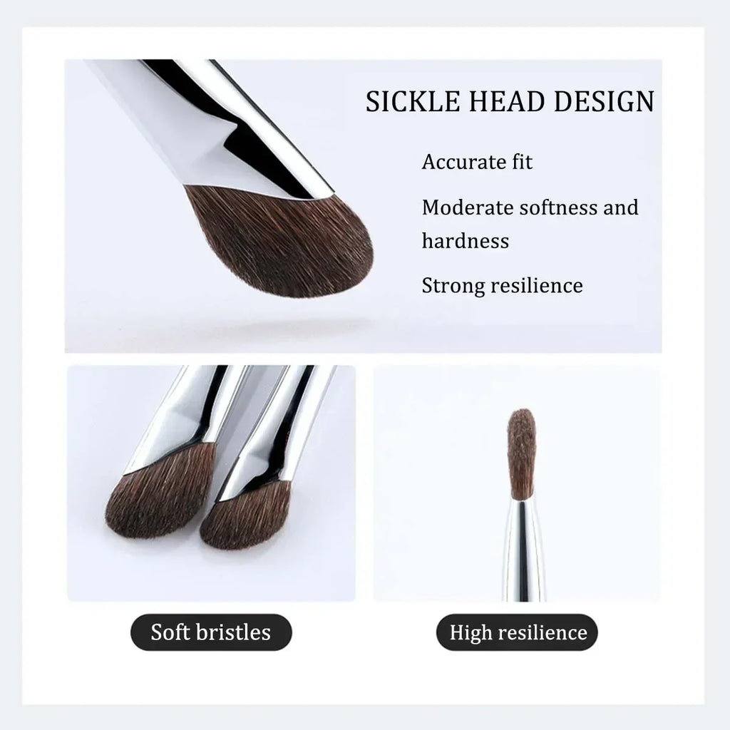 3D Contour Nose Shadow & Angled Eyeliner Brush | Travel Makeup Contour Brush Qme