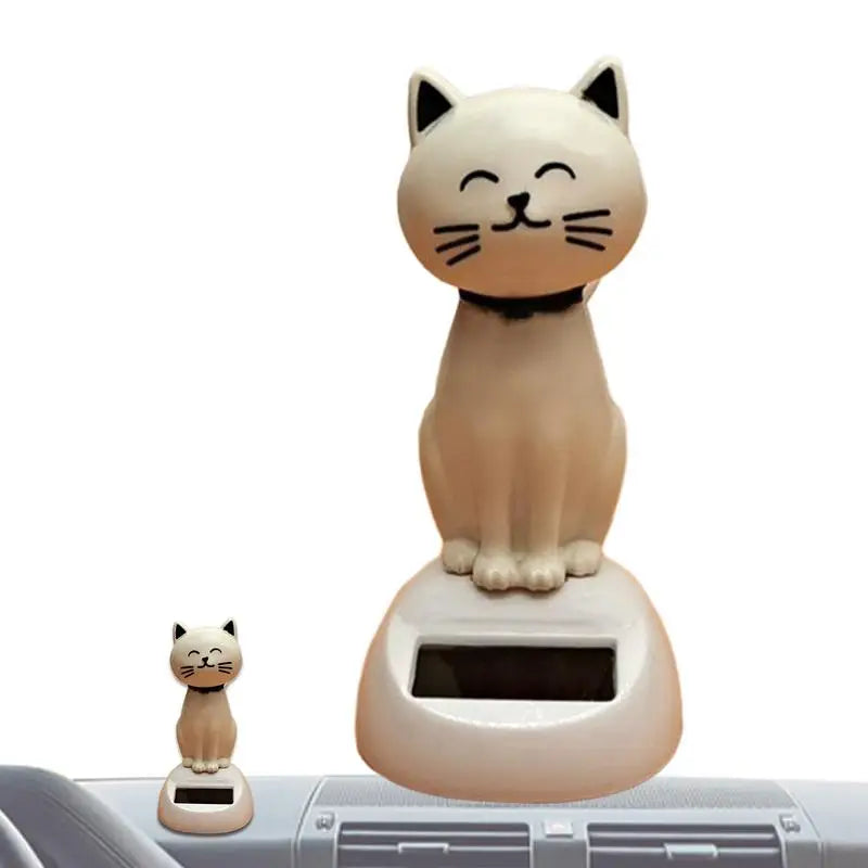 Solar Shaking Cat Dashboard Ornament – Battery-Free Car Decor Car Dashboard Ornament Qst