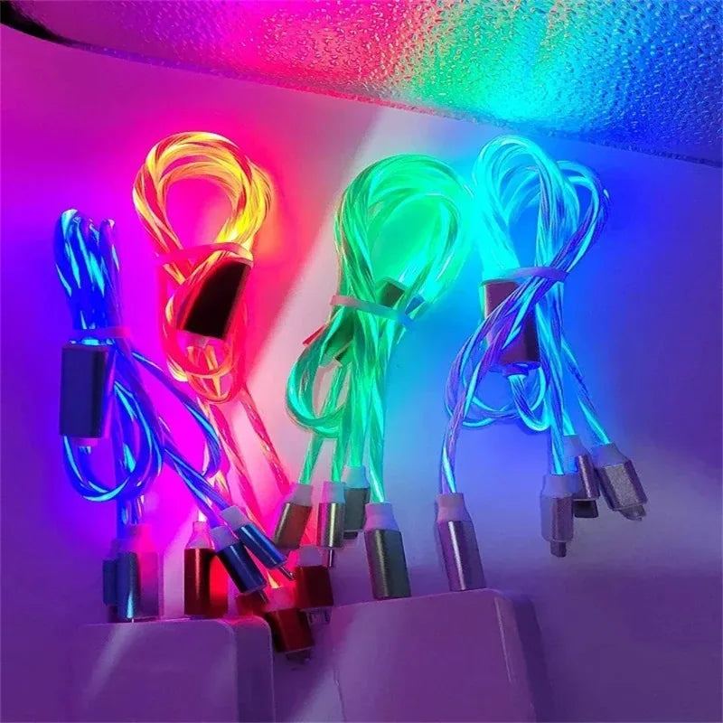 3-in-1 Fast Charging Cable USB-C Lightning Android 2 Pack USB Charging Cable Qme