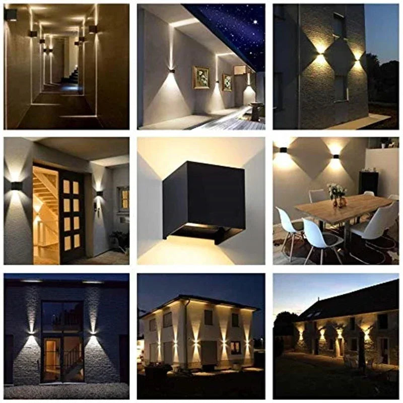 Modern Waterproof LED Wall Lamp – Indoor & Outdoor Sconce 12W LED Wall Sconce Qme
