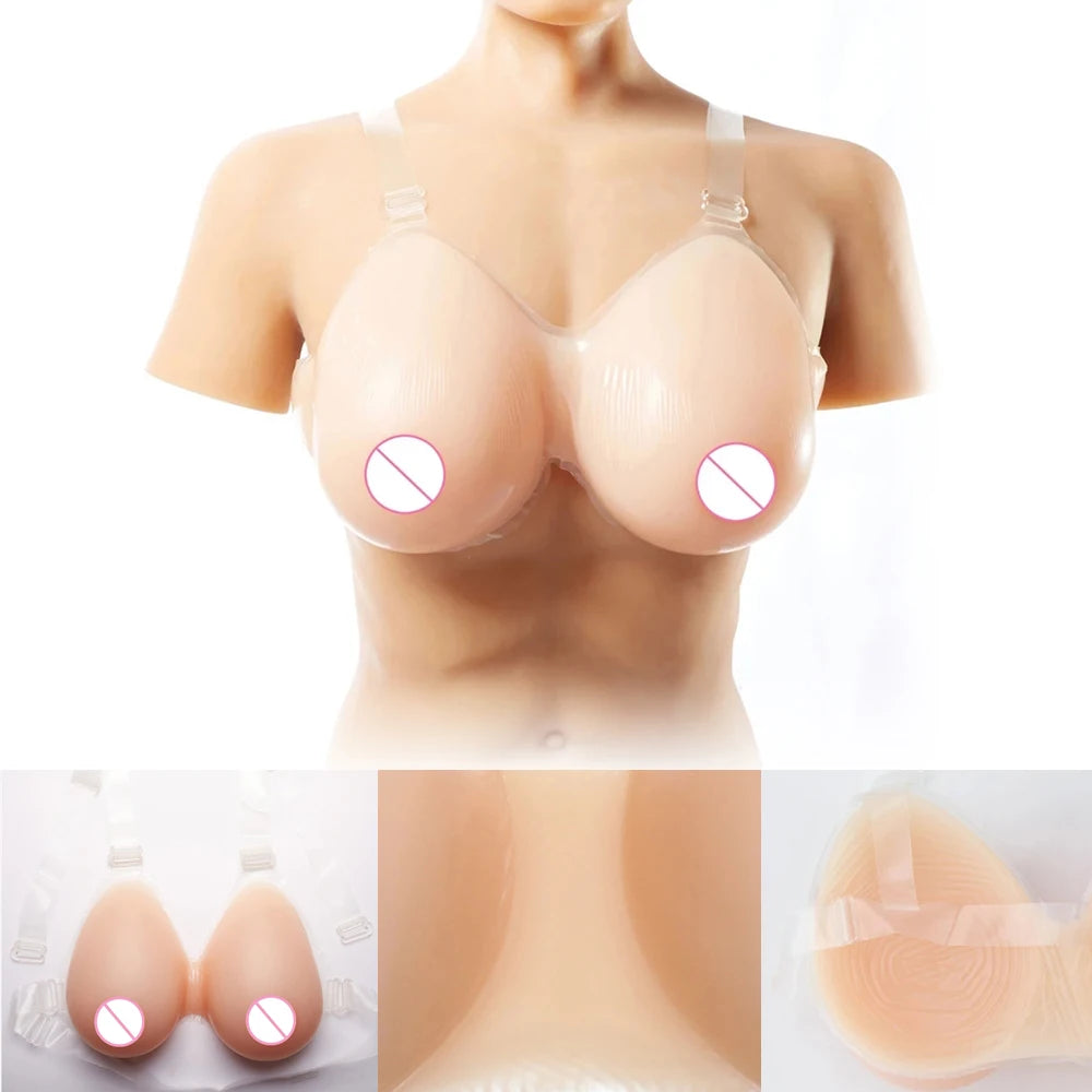 Soft Silicone Breast Forms – Realistic Teardrop Shape (Pair) Silicone Breast Forms Qst