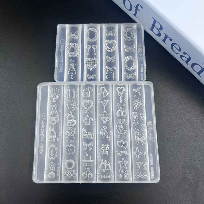 3D Silicone Nail Art Mold – Bow, Rabbit & Flower Designs Nail Art Mold Qst