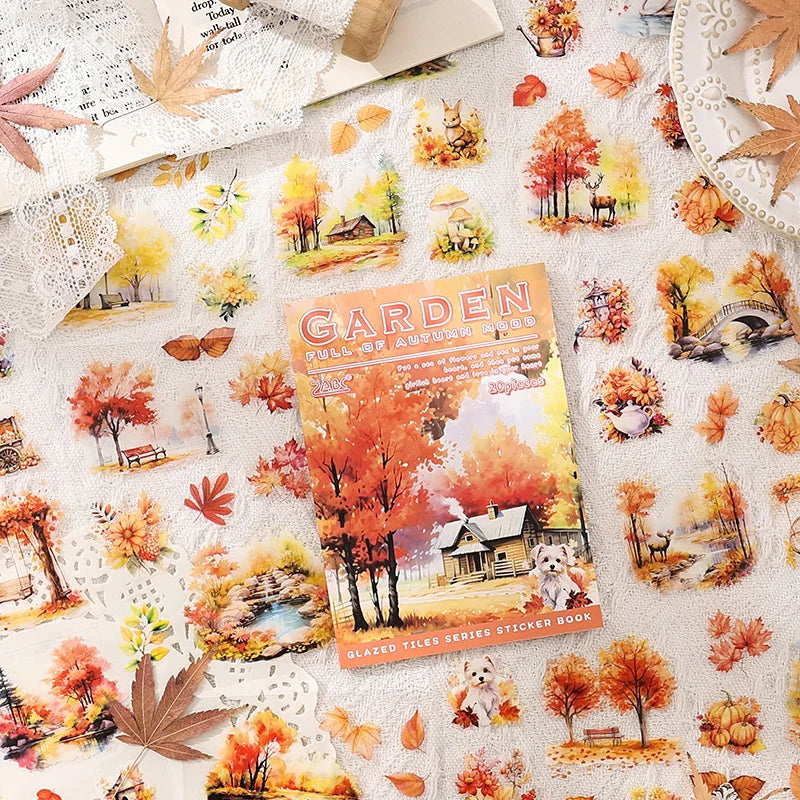 Die Cut Landscape Sticker Book – 20 Sheets for Scrapbooking & DIY Die Cut Sticker Book Qme