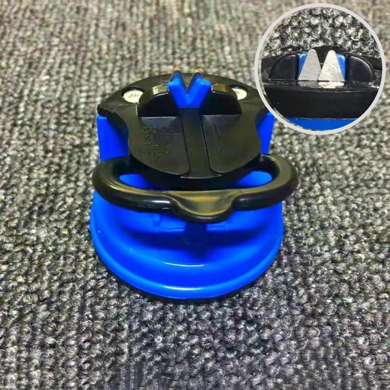Portable Suction Cup Knife Sharpener for Kitchen & Fruit Knives Knife Sharpener Qme S Blue