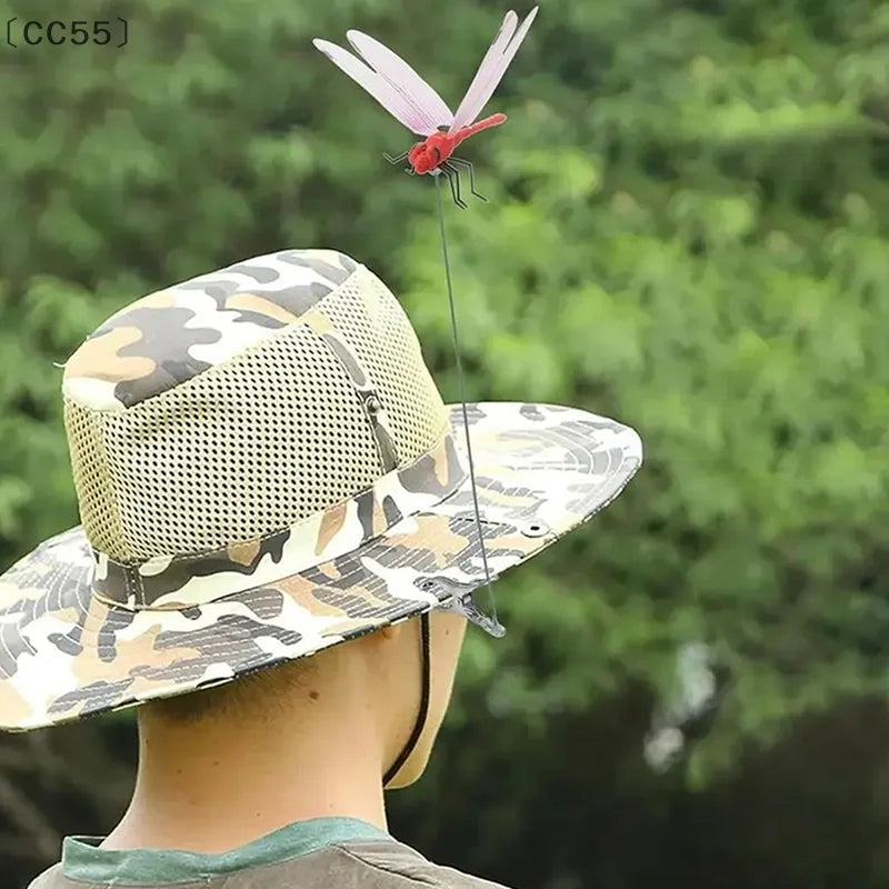 Realistic Dragonfly Hat Clips – Garden Decor & Fly Deterrent Garden Decor Clip Qst