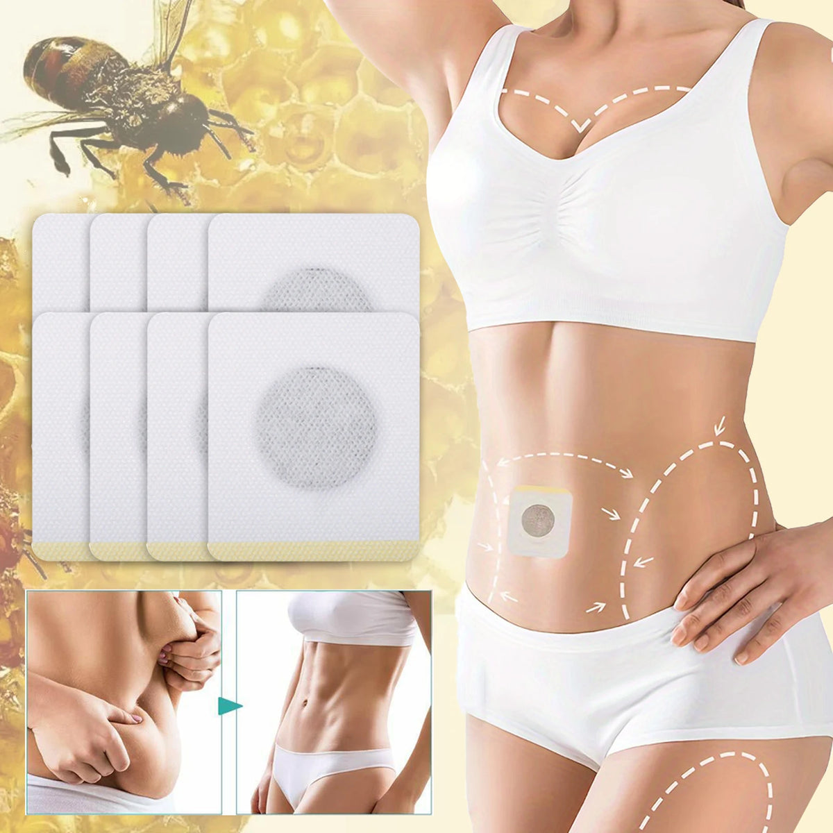 Body Slimming Patches – Belly & Stomach Shaping Stickers 60pc Body Slimming Patch Qst 24PCS