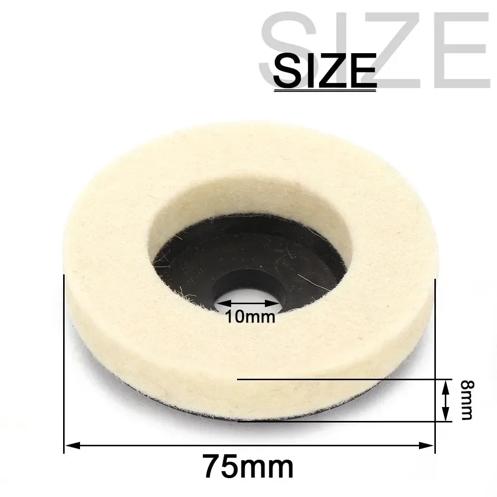 Wool Polishing Wheel Pads – Felt Disc for Metal Marble Glass Polishing Wheel Pad Qme 1PCS