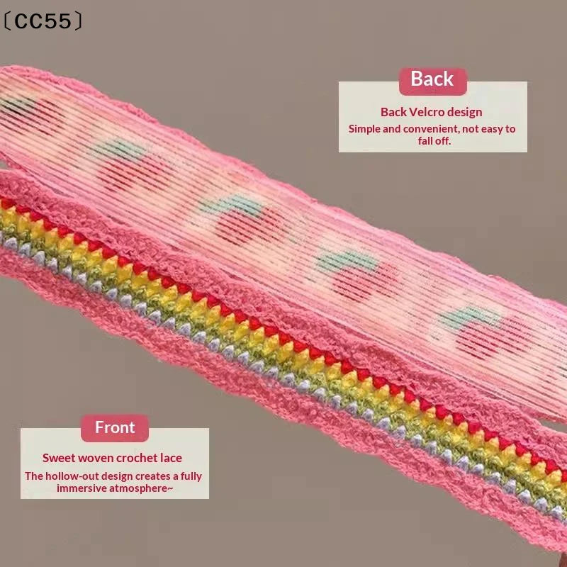 Knitted Flower Print Headband for Women – Colorful Hair Band Knitted Hair Headband Qst