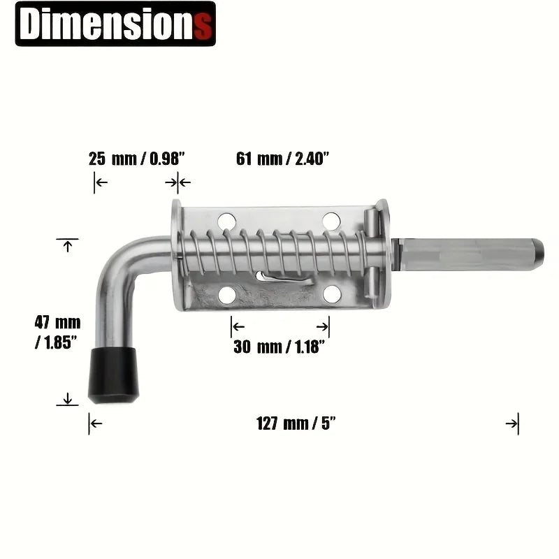 304 Stainless Steel Spring Latch | Multi-Directional Cabinet Lock Cabinet Spring Latch Qme
