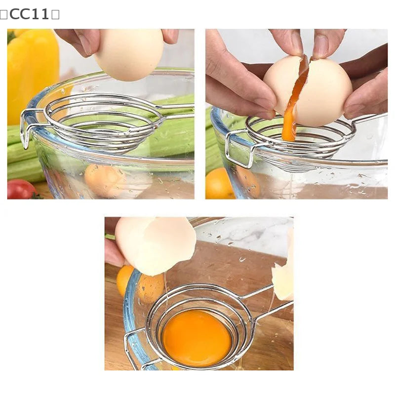 Stainless Steel Egg Yolk Separator & Egg White Divider Tool Egg Yolk Separator Qme