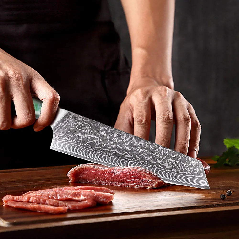 DASHWAY 8.5" Kiritsuke Chef Knife – 67-Layer Damascus Steel Damascus Chef Knife Qst
