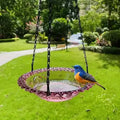 Hummingbird Feeder Bird Bath – Flower Shaped Hanging Birdbath Hanging Bird Bath Qme Purple 1 Layer