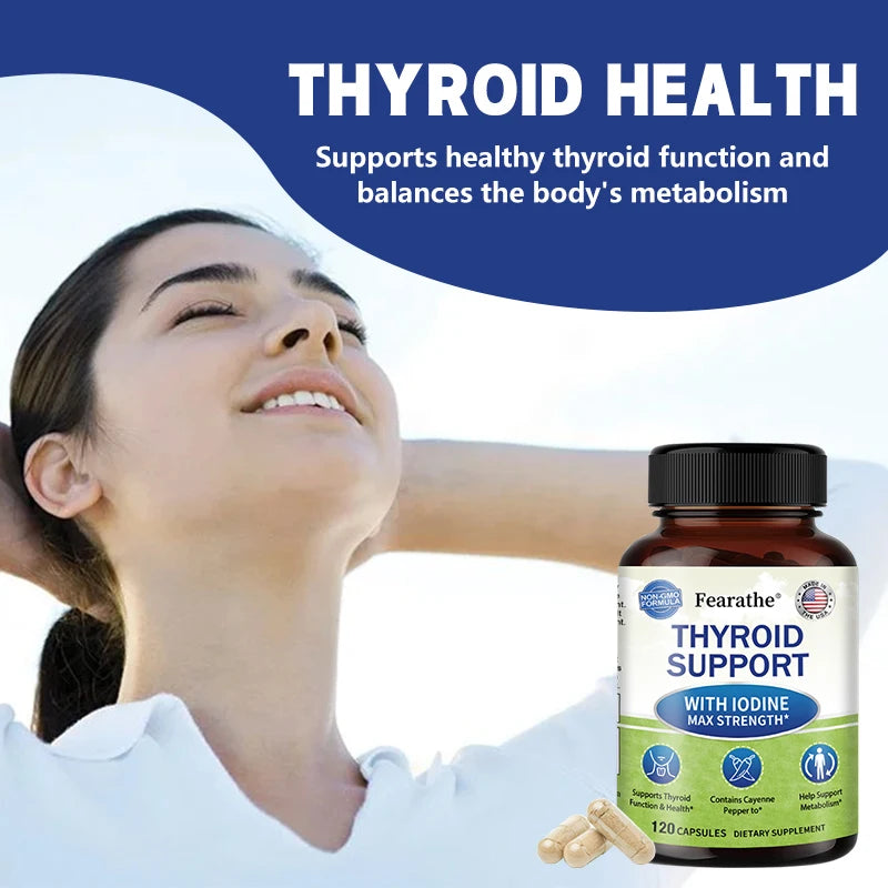 Thyroid Wellness Capsules – L-Tyrosine, Ashwagandha & Kelp Wellness Supplement Qst