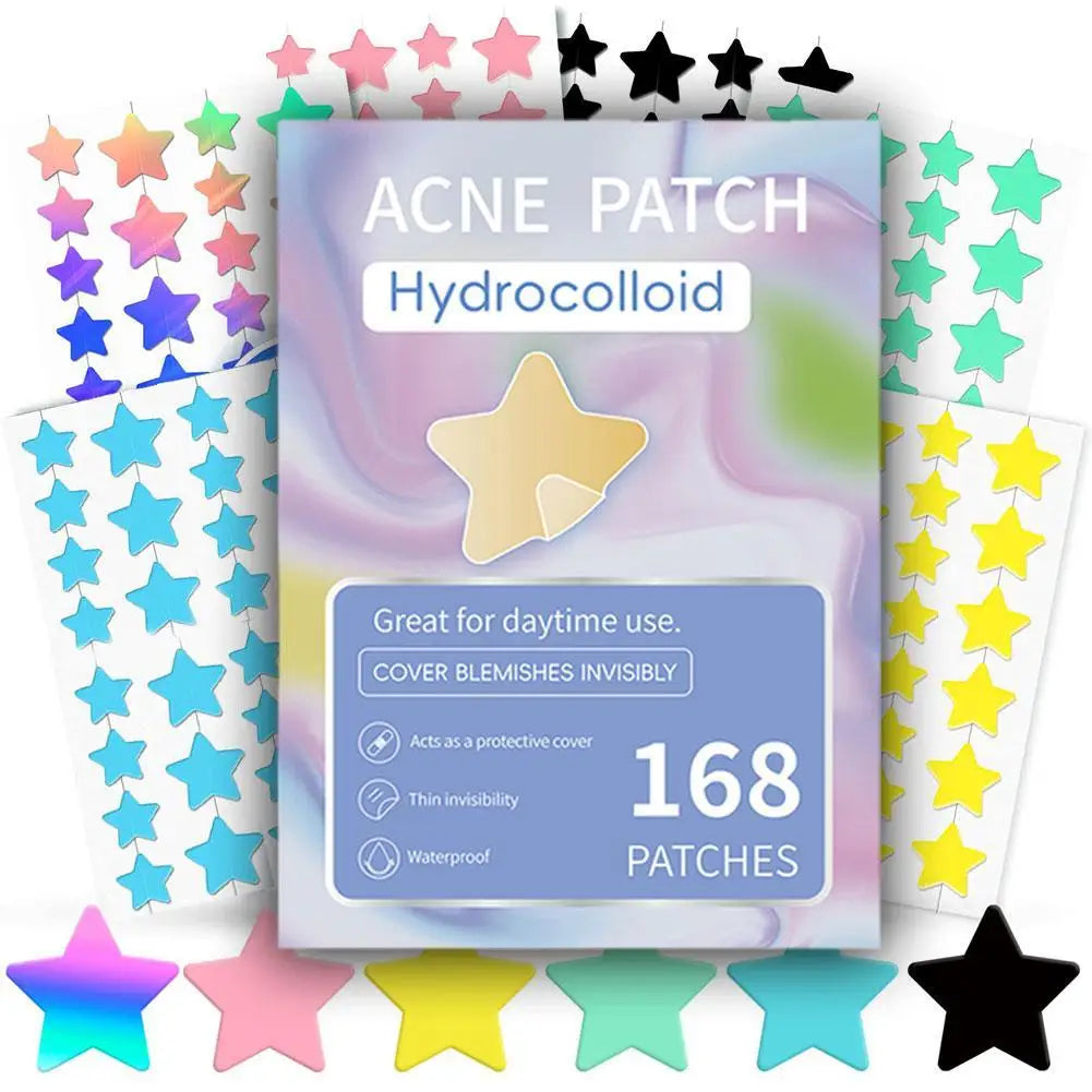 Colorful Star Pimple Patches – Invisible Skin Care Stickers Pimple Patch Qme