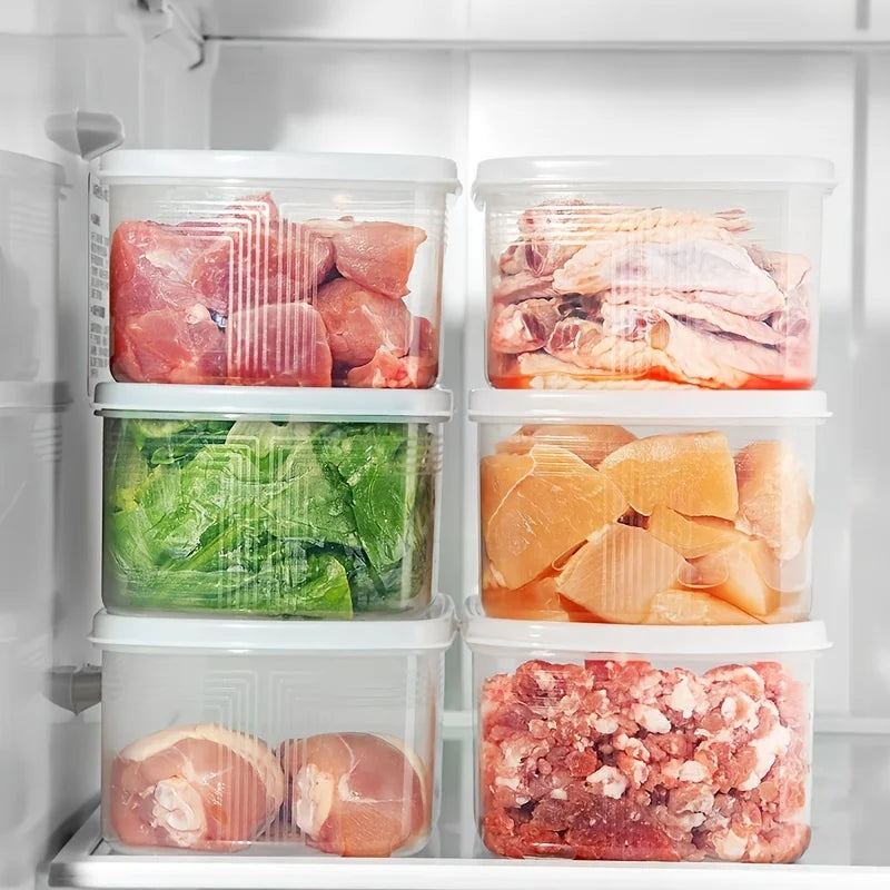 Sealed Refrigerator Storage Box with Lid – Freezer Safe Food Storage Container Qme