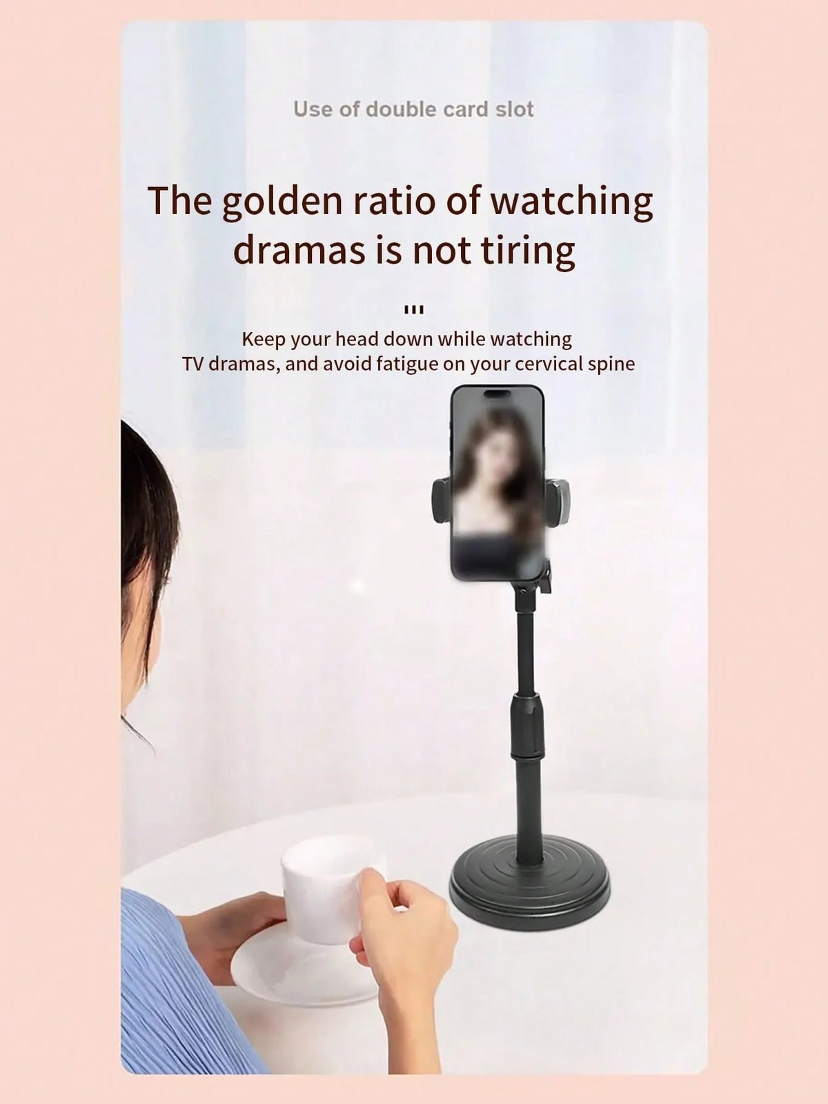 Adjustable Desktop Live Streaming Stand – Phone & Tablet Phone & Tablet Stand Qme