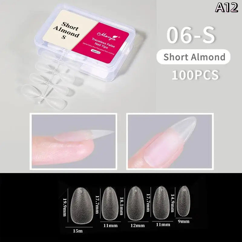 Thin Press-On Fake Nails DIY Easy Removal – 12 Colors Press-On Nail Set Qme A12