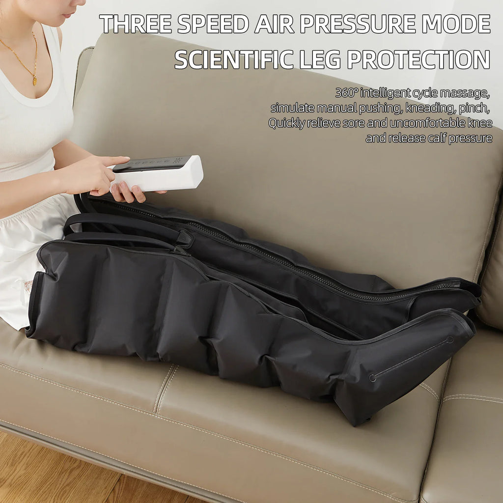 Air Compression Leg Massager Boots – 6 Airbag, 3 Modes Leg Massager Boots Qst