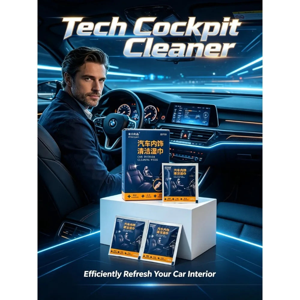 Car Interior Cleaning Wipes – Gentle Formula for Leather & Plastic Car Interior Wipes Qme