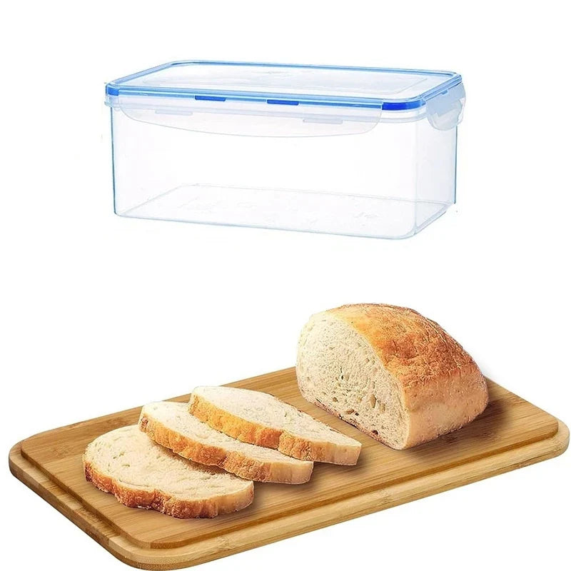 Airtight Bread Box with Lid | BPA-Free Plastic Loaf Container Bread Storage Box Qme