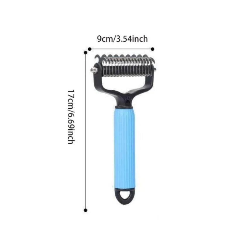 Double-Sided Stainless Steel Pet Detangling Comb | Dogs & Cats Pet Grooming Comb Qme