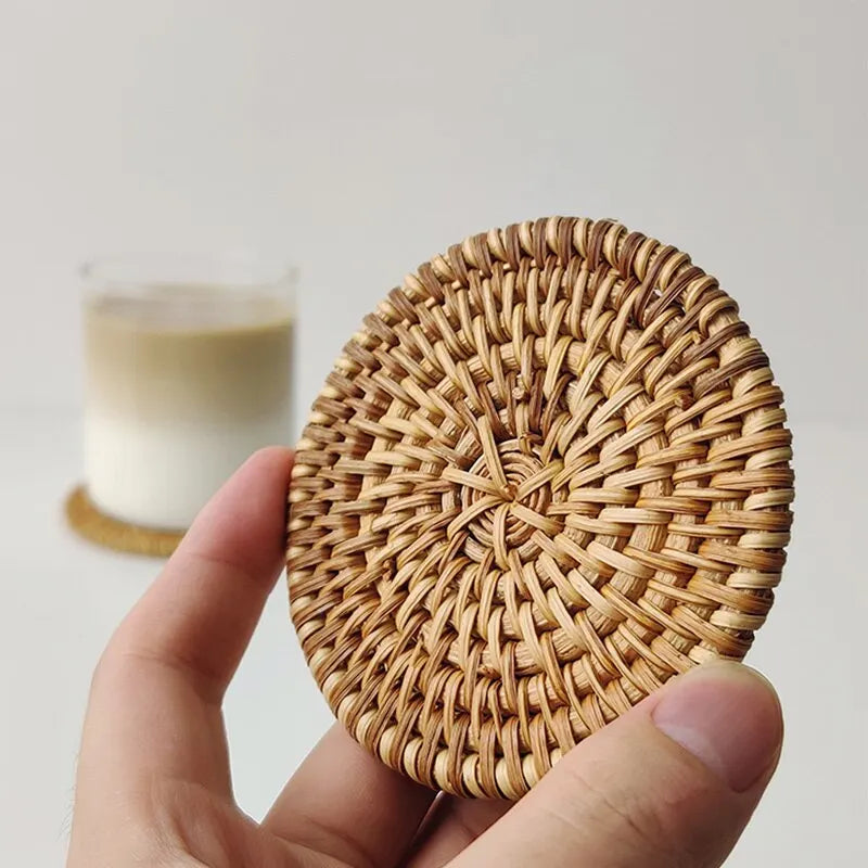 Rattan Woven Coasters & Placemats – Handmade Bowl Pads | Qme Rattan Coasters Qme
