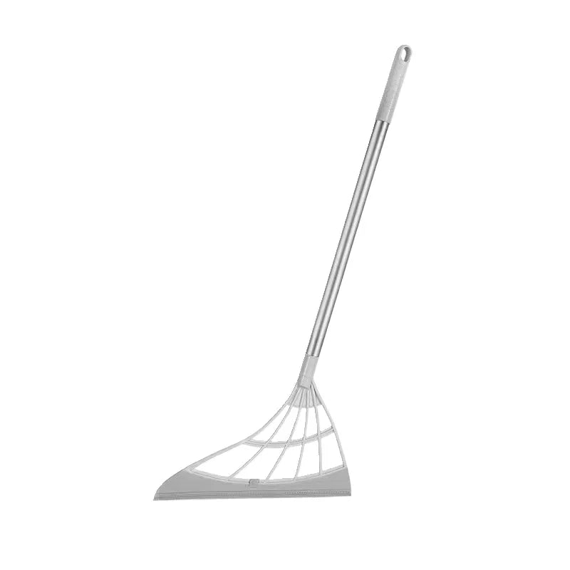 Silicone Floor Broom & Hair Squeegee – Anti-Stick Dust Remover Silicone Floor Broom Qme grey-1pcs