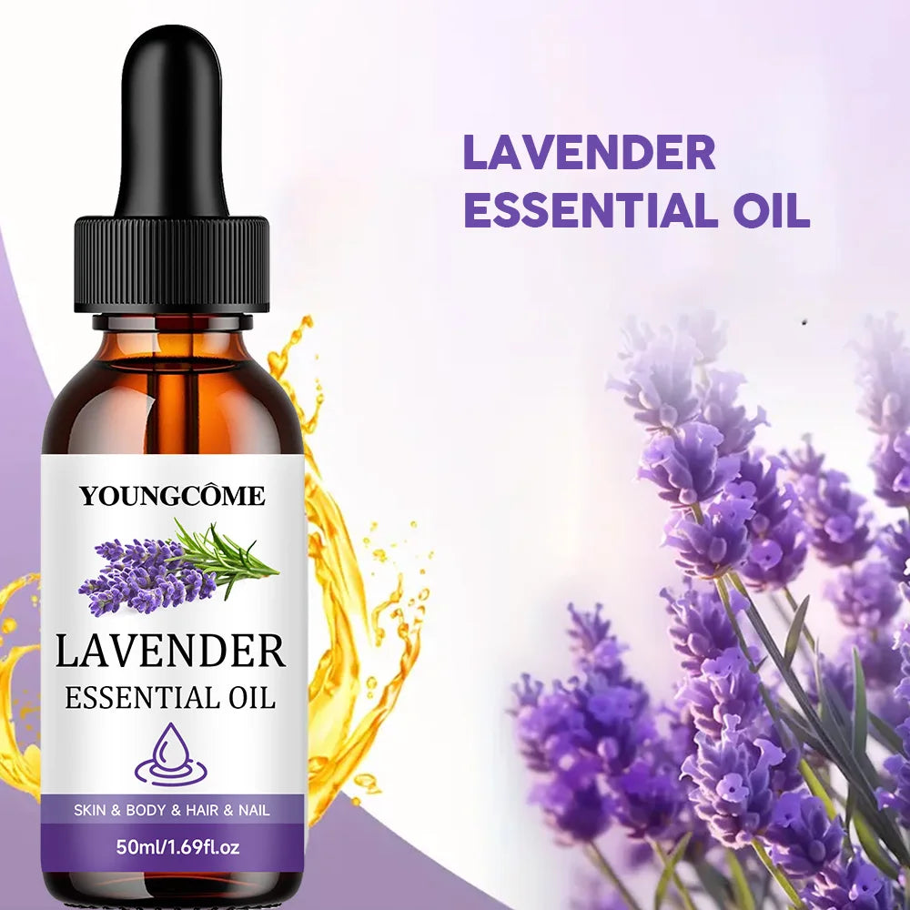 YOUNGCOME Lavender Essential Oil – Skin, Hair & Aromatherapy Lavender Essential Oil Qst