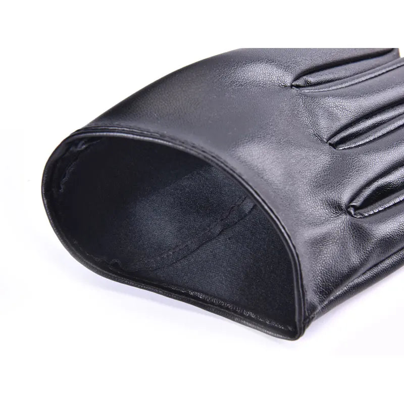 Women's Half Palm PU Leather Gloves – Dance & Party Fashion Dance Gloves Qst