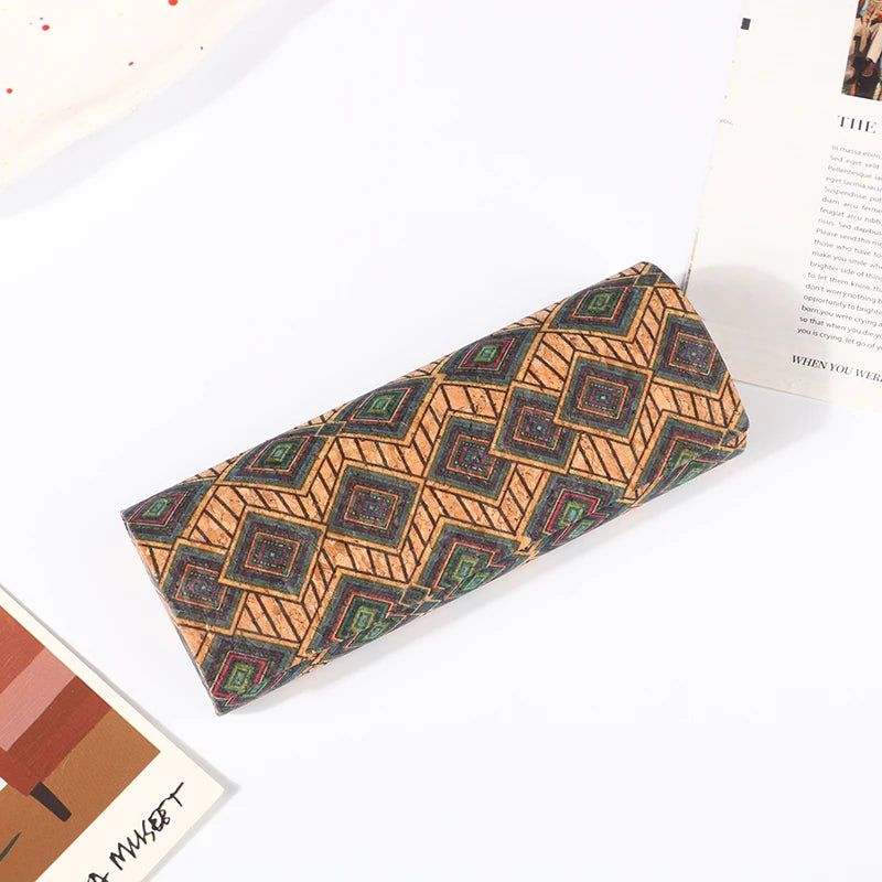 Japan Retro Cork Magnetic Glasses Case – Unisex Eyewear Box Eyeglass Case Qst A