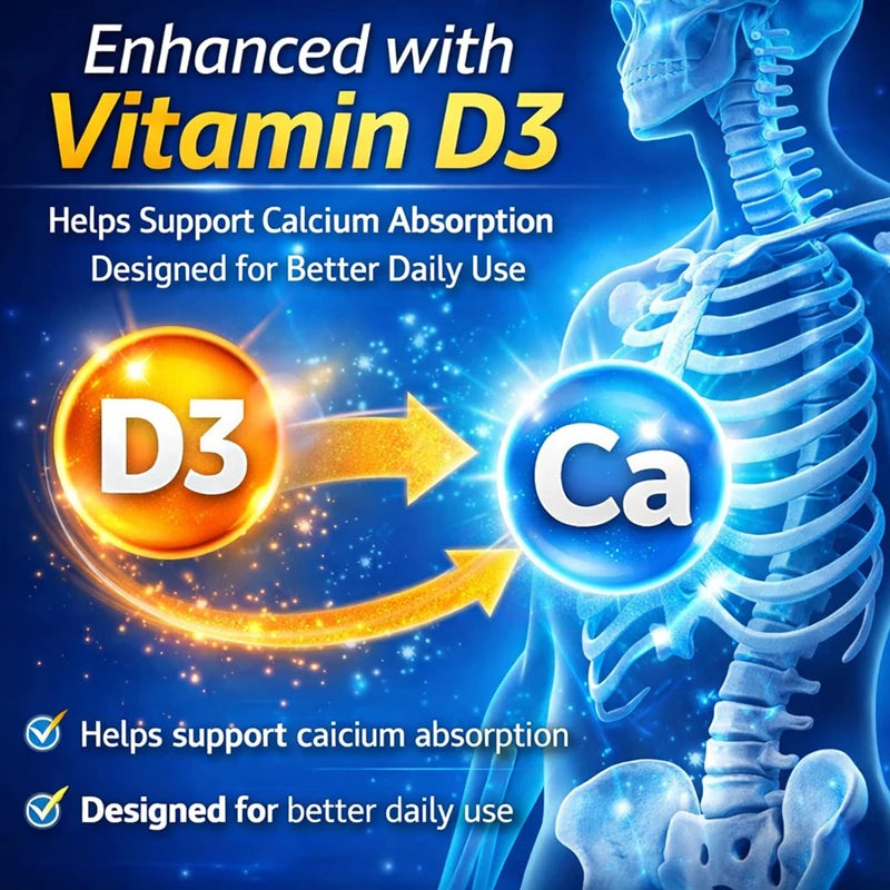 HOLUCKS Calcium Capsules with D3 & K2 – Bone & Heart Support Calcium Supplement Qst