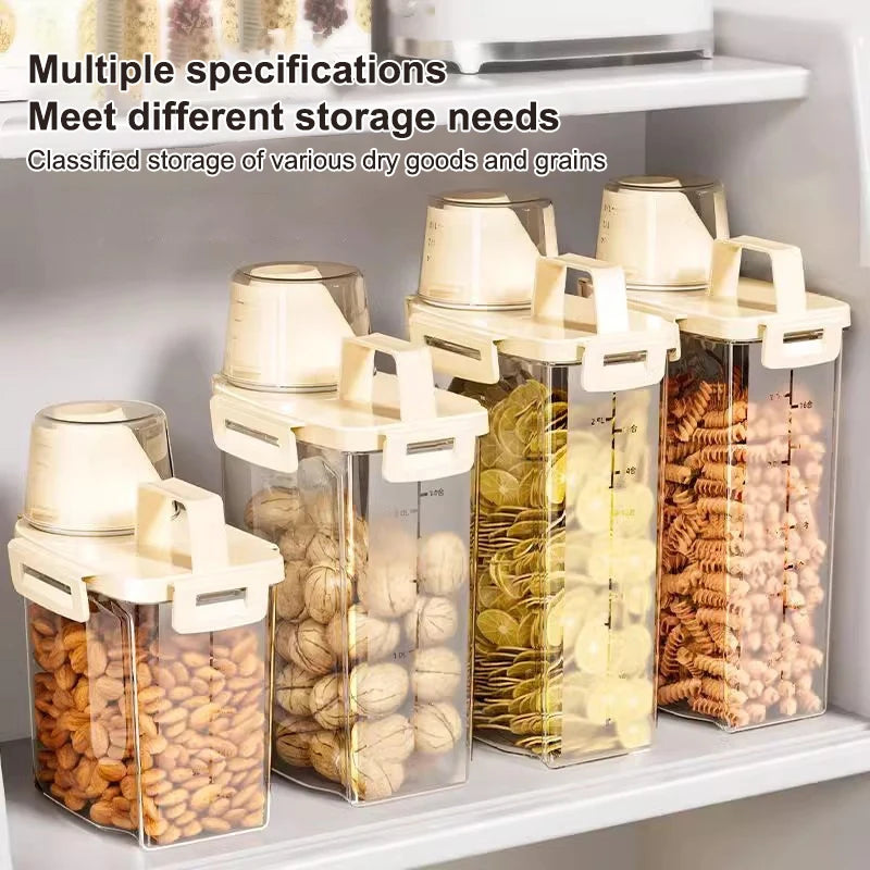 Sealed Grain & Laundry Detergent Storage Container 1.75–3L Food Storage Container Qst