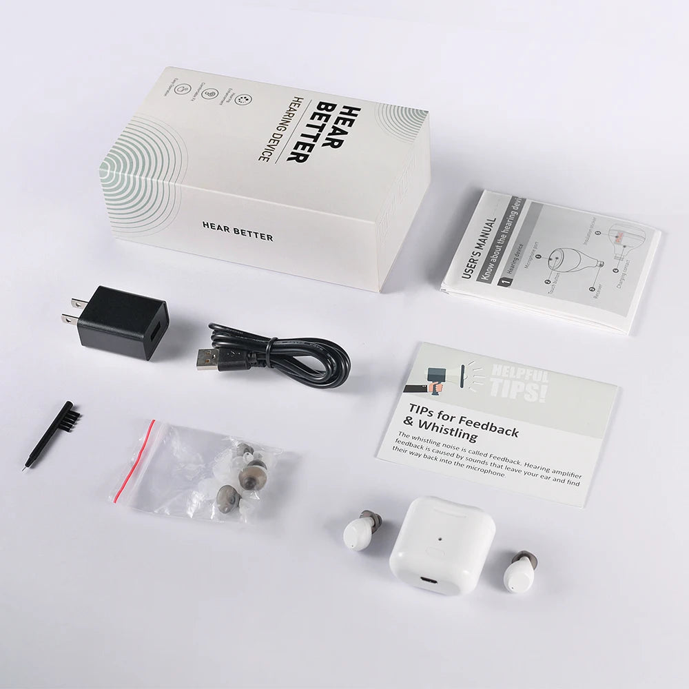 XceeFit Rechargeable Digital Hearing Amplifier – 3 Modes Hearing Amplifier Qst US Plug