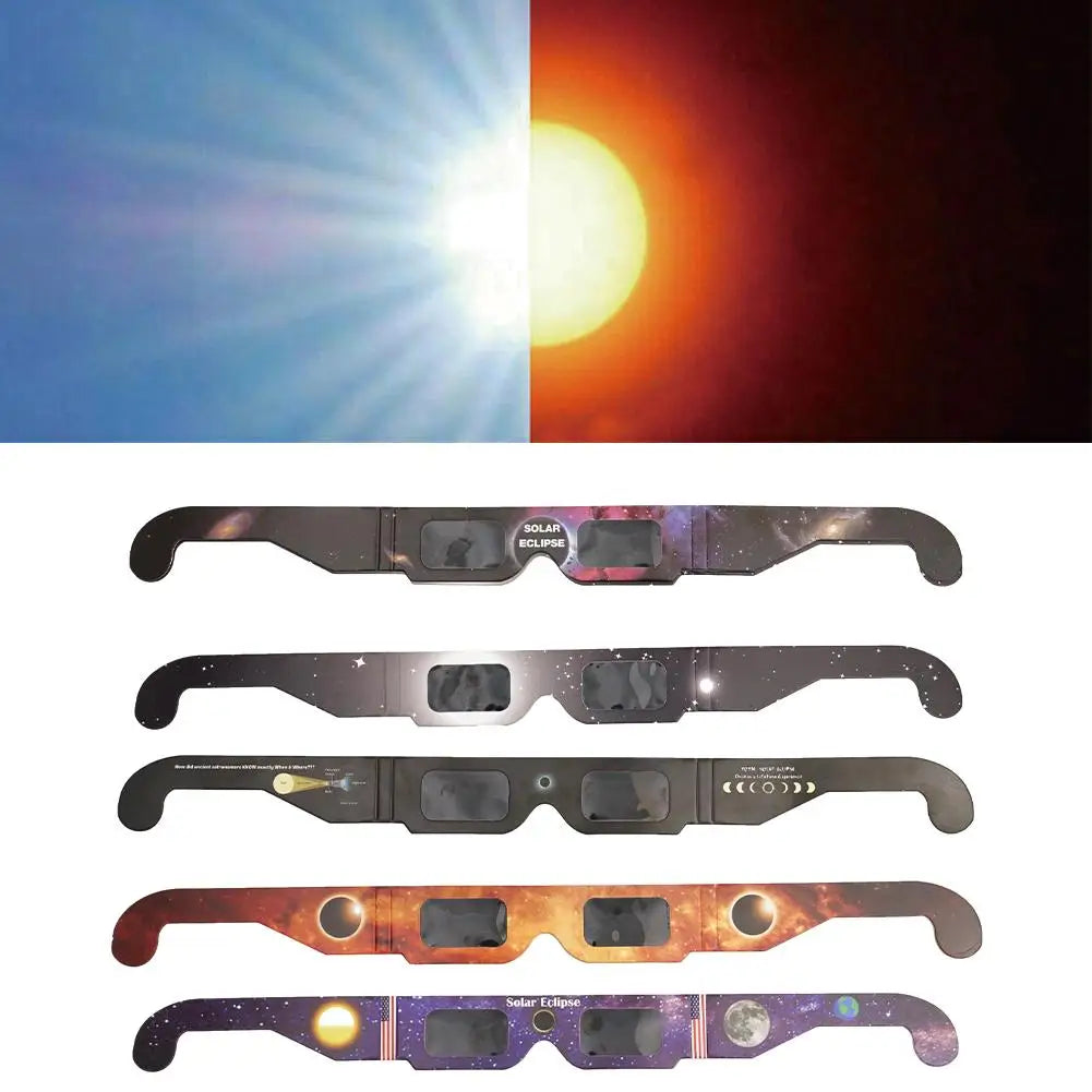 Paper Solar Eclipse Glasses – Safe Anti-UV Kids & Adult Eyewear Solar Eclipse Glasses Qme