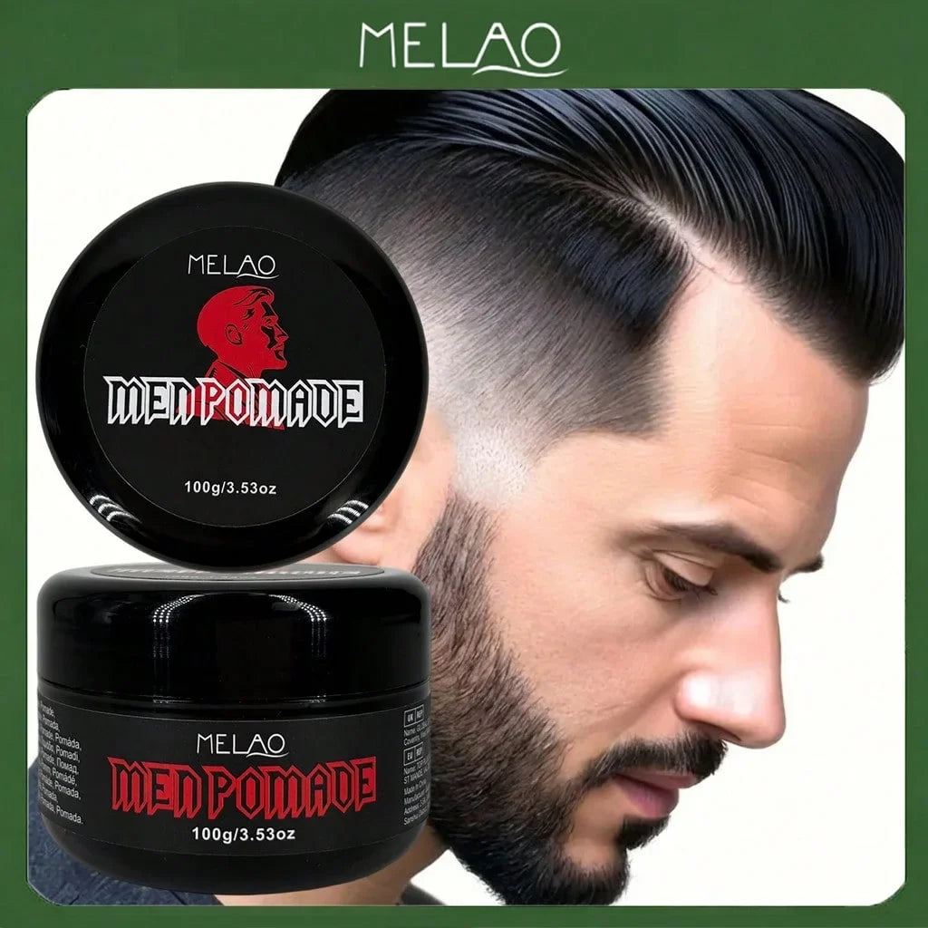 MELAO Men's Strong Hold Pomade – Classic Shine & Slick Back Men's Hair Pomade Qme MELAO-153
