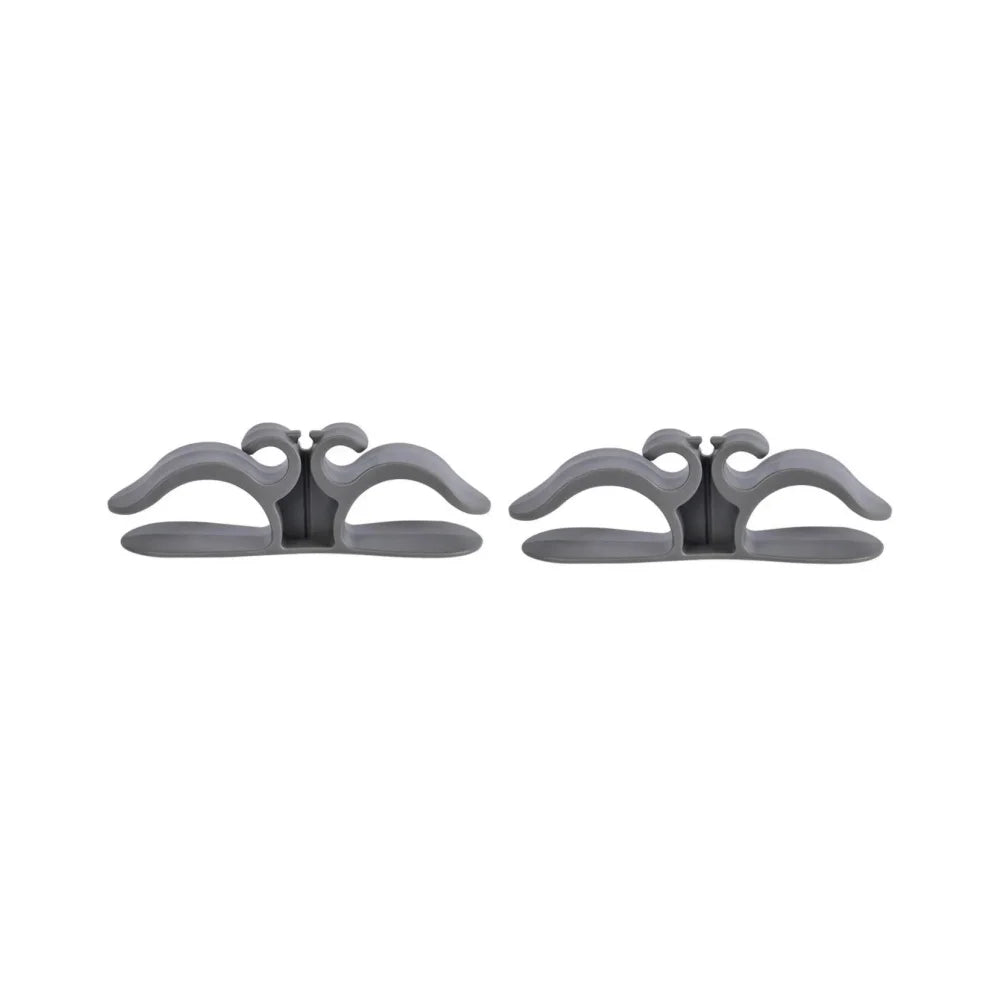 Adhesive Cable Cord Clip Wire Management Holder – 6 Colors Cable Cord Clip Qme Gray 2pcs