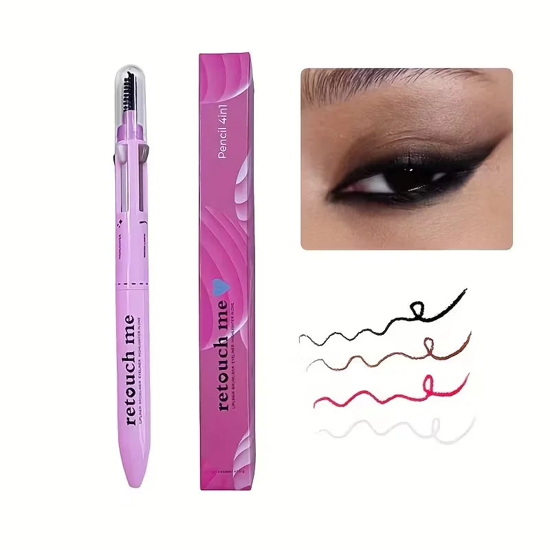 4-in-1 Makeup Pen – Lip Liner, Eyeliner & Highlighter | Qme Multifunctional Makeup Pen Qme