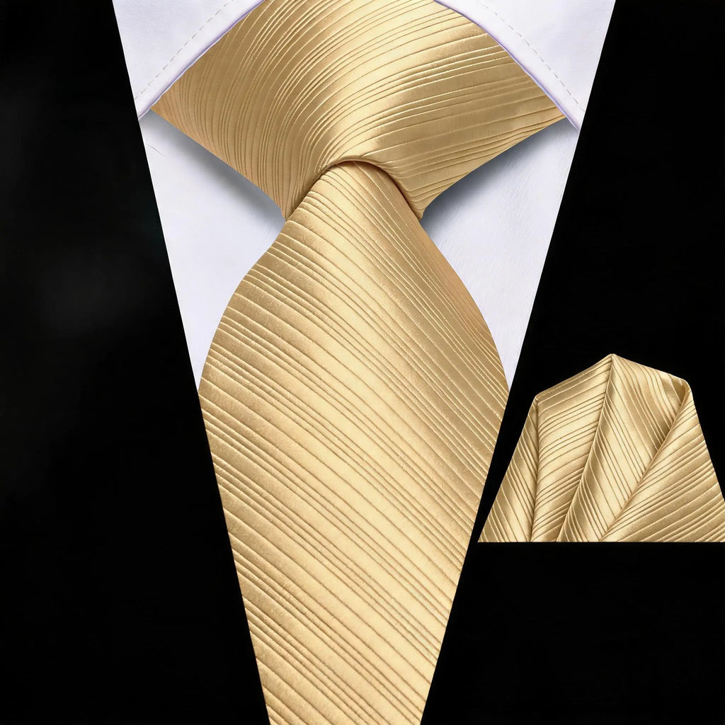 Men's Diagonal Striped Tie & Pocket Square Set – 7 Colors Tie & Pocket Square Set Qme HT-LDSN2143