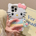 Hello Kitty 3D Silicone iPhone Case 14 15 16 17 | Sanrio Phone Case Qme 3 iPhone13Pro