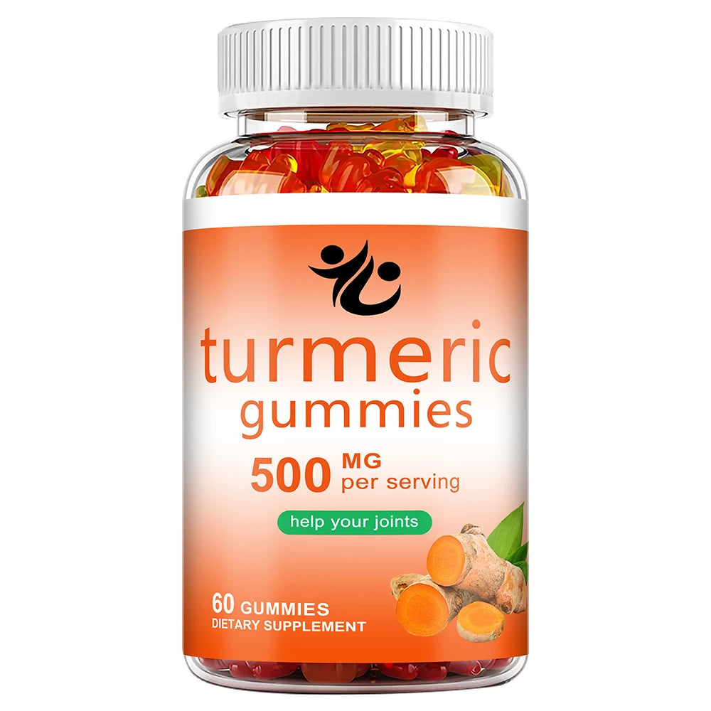 Kenofor Turmeric Curcumin Gummies – Immunity & Skin Support Herbal Supplement Gummies Qst 60 Count-1 bottle