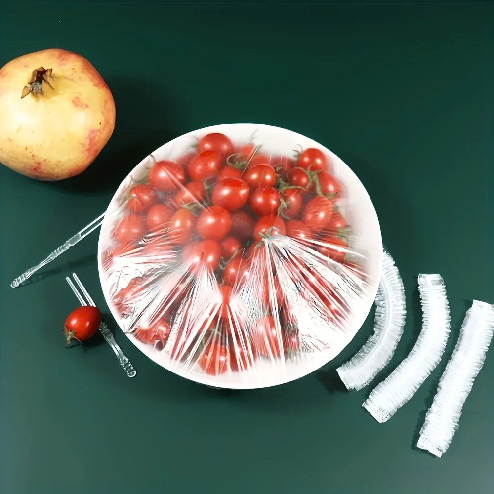 100 Sheets Disposable Food Grade Plastic Wrap Cling Film Food Wrap Sheets Qme