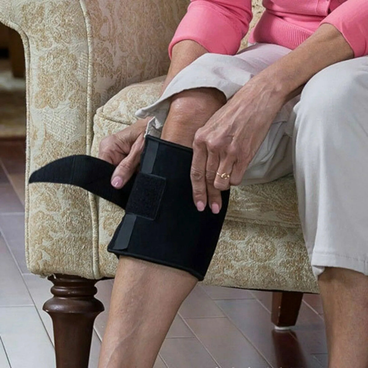 Magnetic Knee Pad Support Brace – Adjustable Black Magnetic Knee Support Qme
