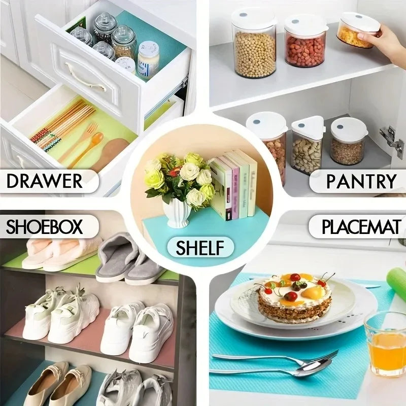 EVA Waterproof Refrigerator Liner Mats – Washable, BPA-Free, 4pcs Refrigerator Liner Mat Qme